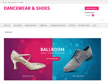 Tablet Screenshot of dancewear-and-shoes.com